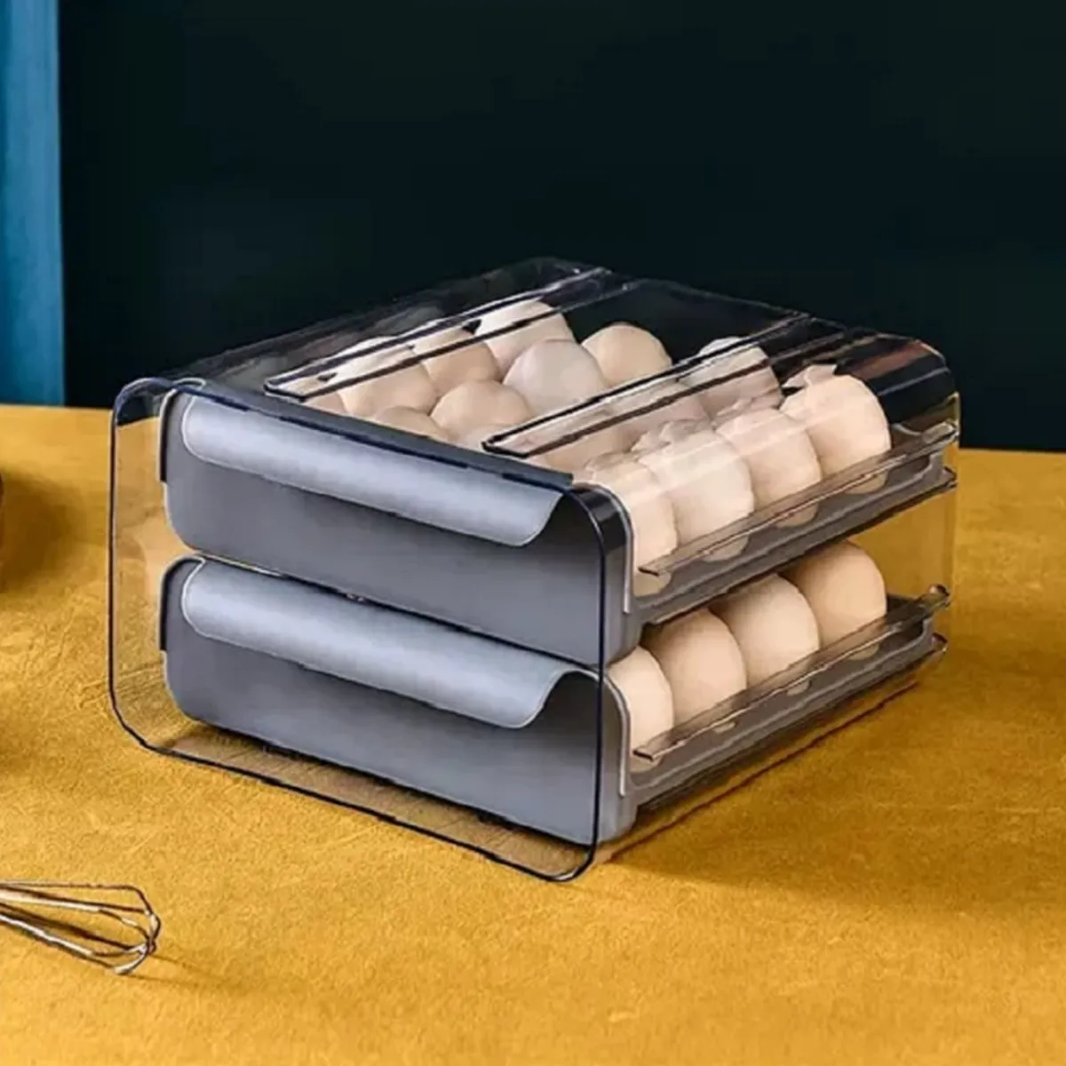 GENERICO - Organizador De Huevos 2 Niveles 32 unidades - Porta Huevos