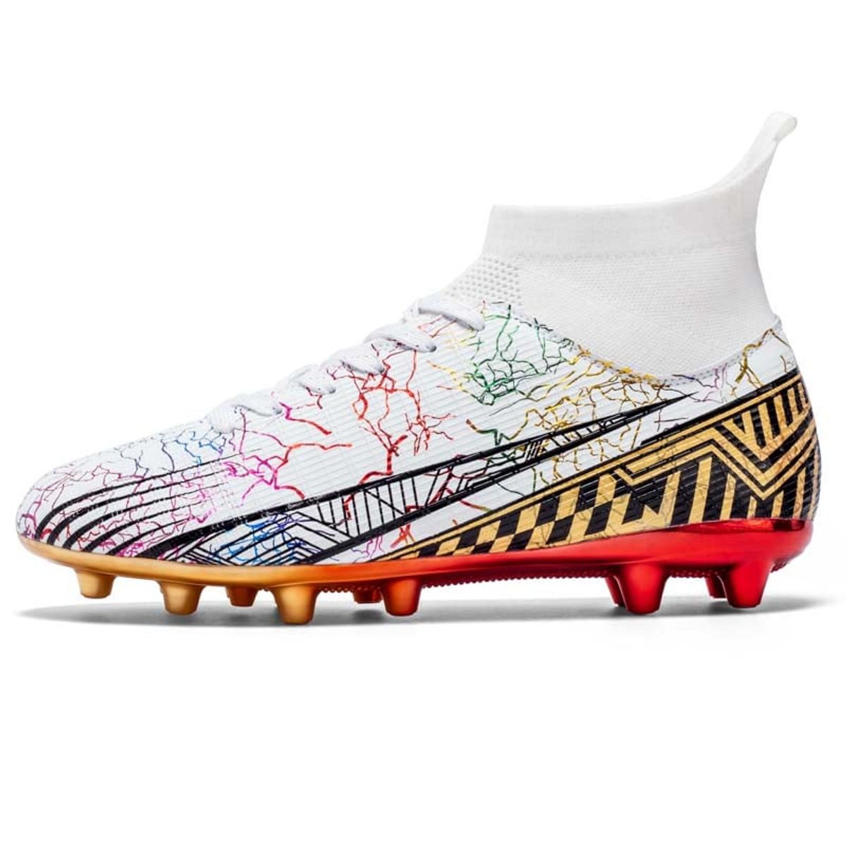 SHANDIAN - Zapatillas de Fútbol Hombre FG zapatos hombre Blanco