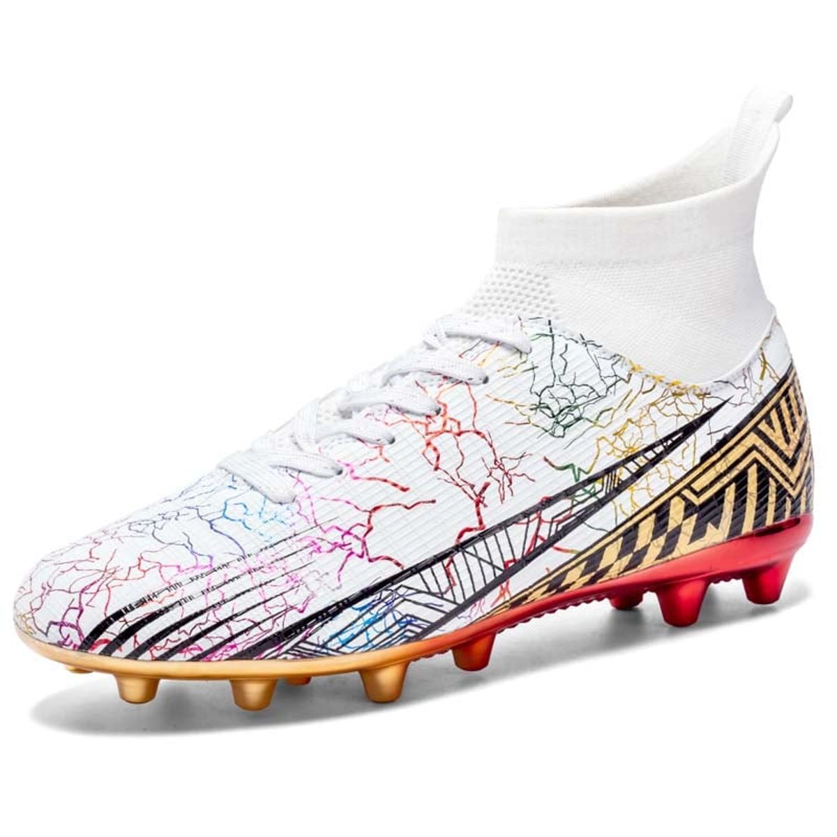 SHANDIAN - Zapatillas de Fútbol Hombre FG zapatos hombre Blanco