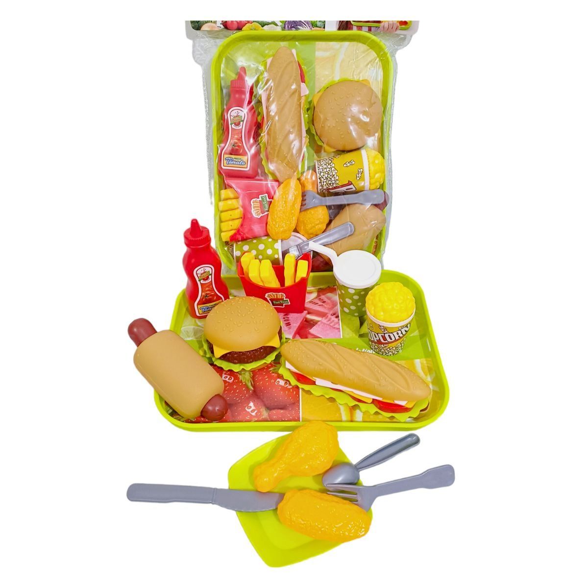 GENERICO - JUGUETE DE ALIMENTOS CHATARRA CON POLLO PARA NIÑOS DIDACTICO