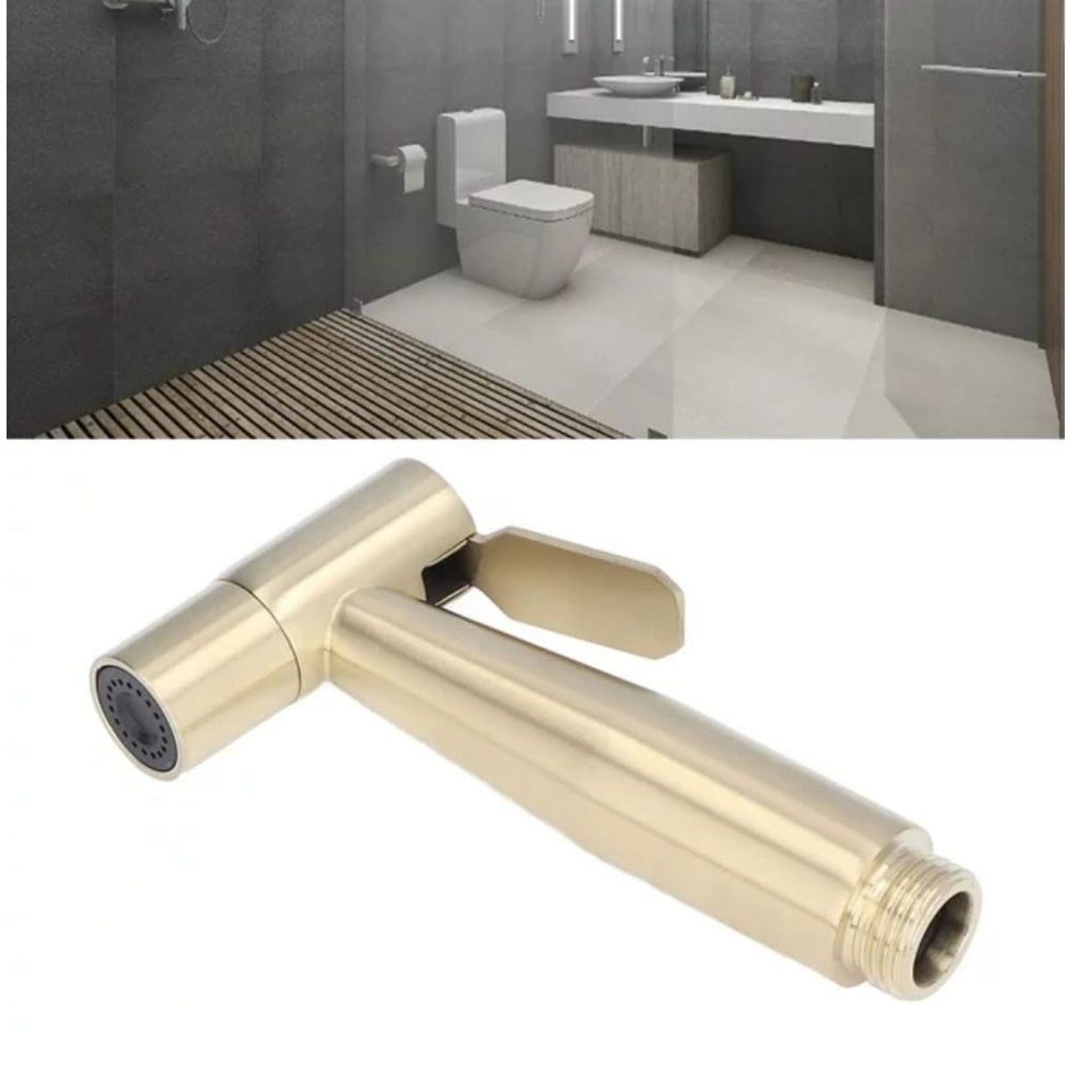 XM - Ducha Bidé Dorado Mate Acero SUS 304