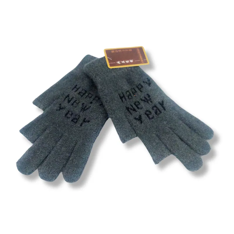 GENERICO - Guante de Lana con Orificios para Smartphone color Gris