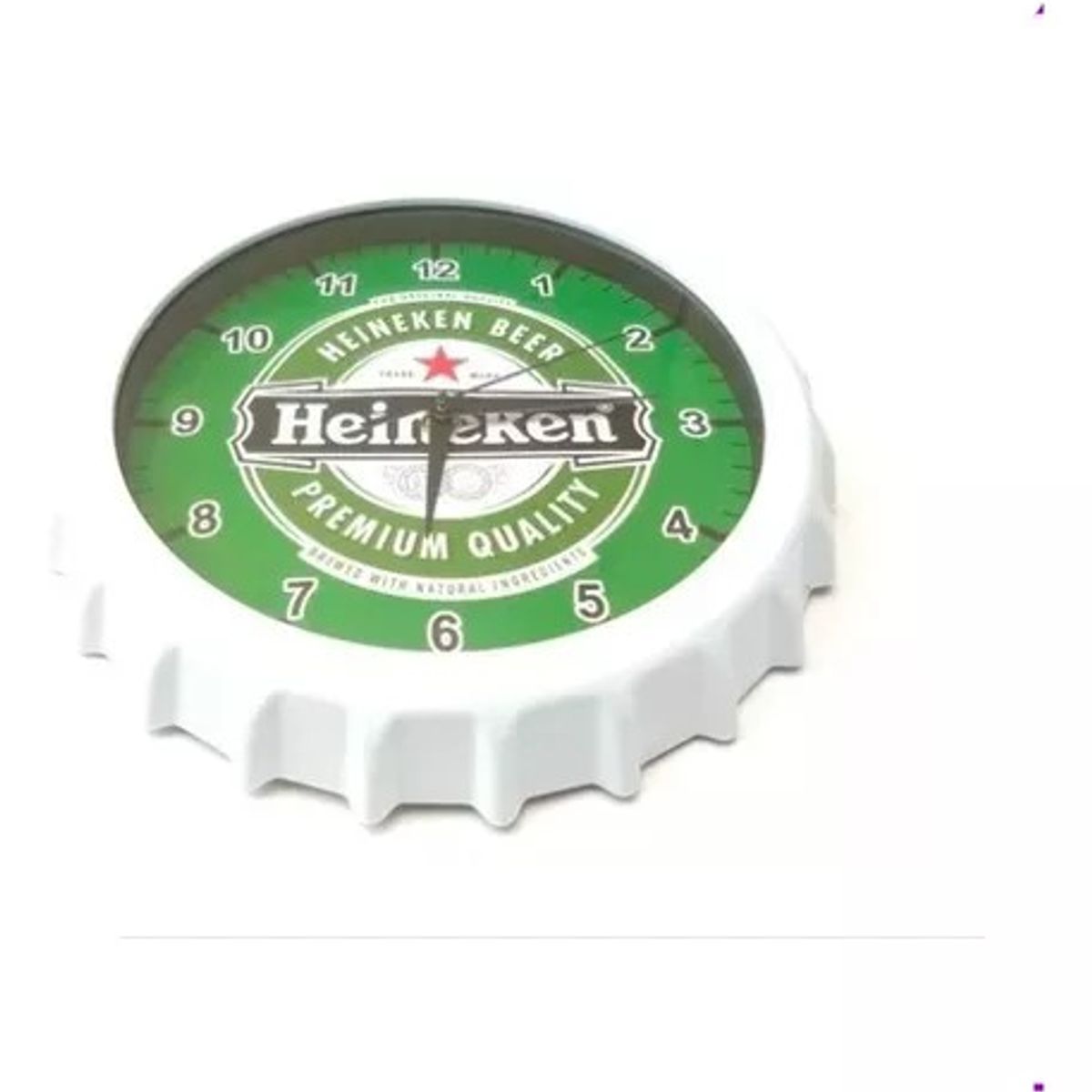 GENERICO - Reloj de pared con diseño de chapa de cerveza