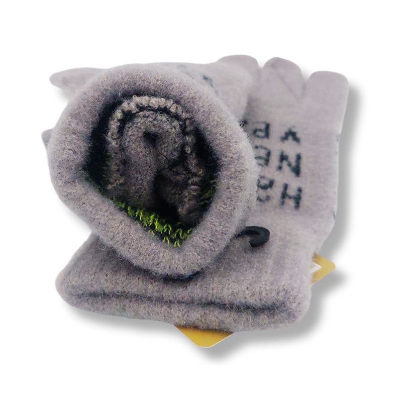 GENERICO - Guante de Lana con Orificios para Smartphone color Plomo