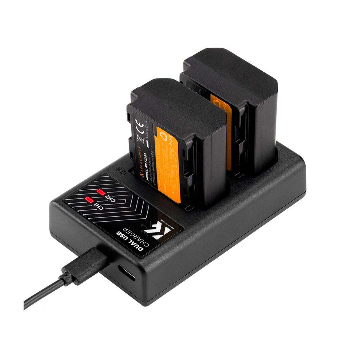 K&F CONCEPT - Kit de cargador + 2 baterías Sony NP-FZ100 K&F Concept KF28.0016