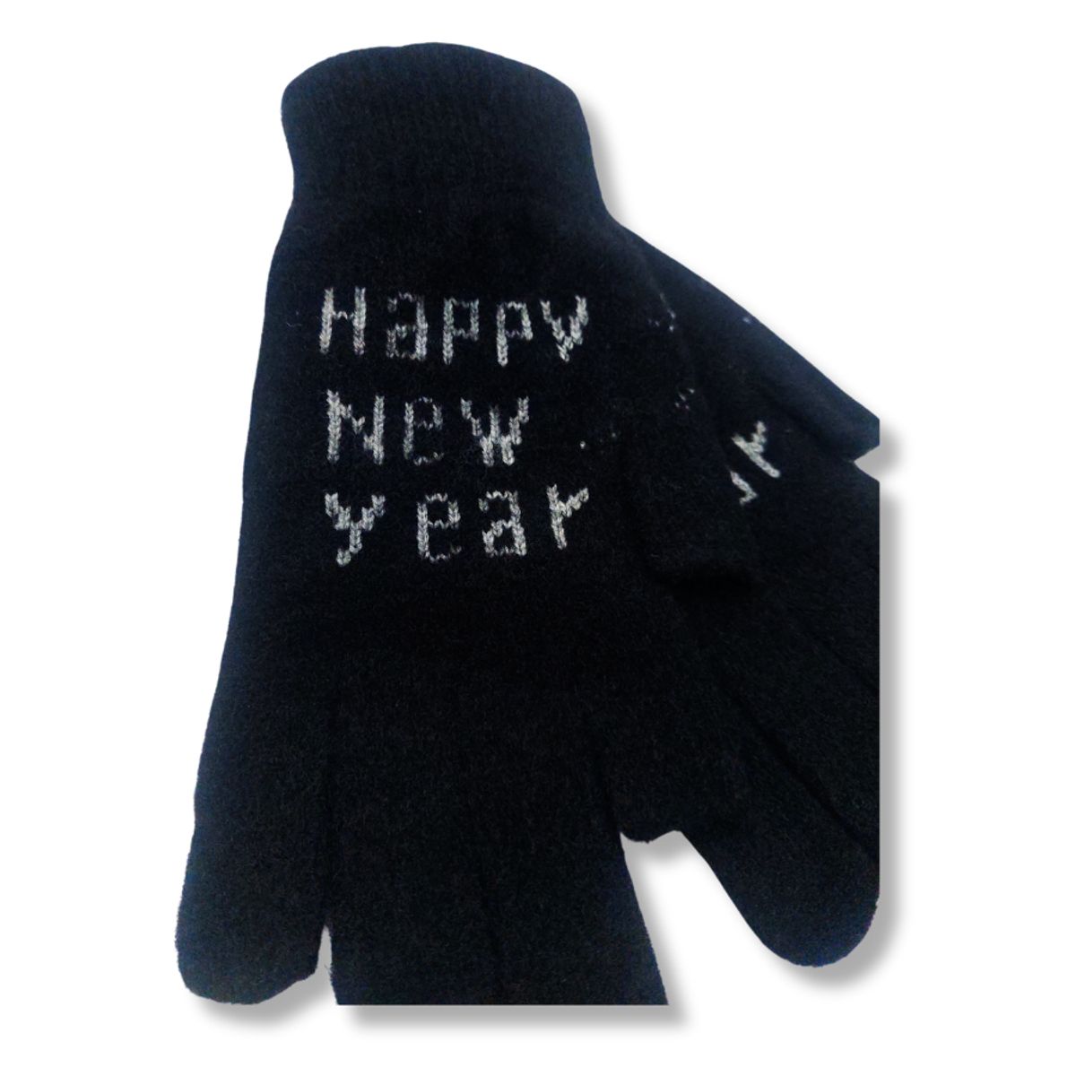 GENERICO - Guante de Lana con Orificios para Smartphone color Negro