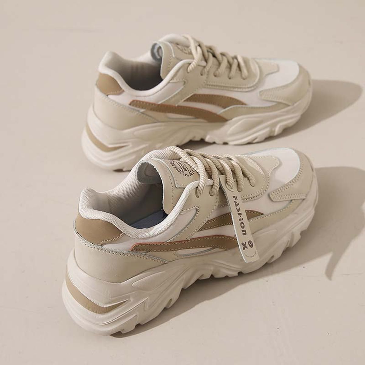 SHANDIAN - Zapatillas Plataforma Mujer Amarillo