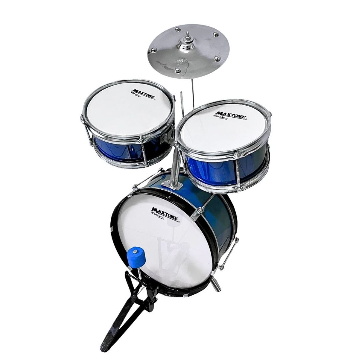 MAXTONE - Batería Acústica Nacional para niños - Azul