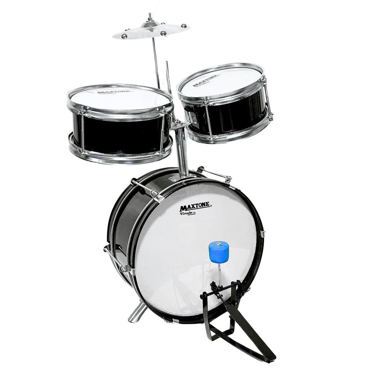 MAXTONE - Batería Acústica Nacional para niños - Negro