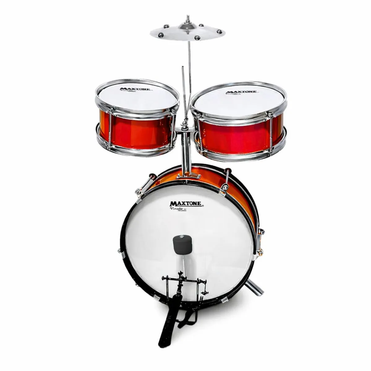 MAXTONE - Batería Acústica Nacional para niños - Rojo