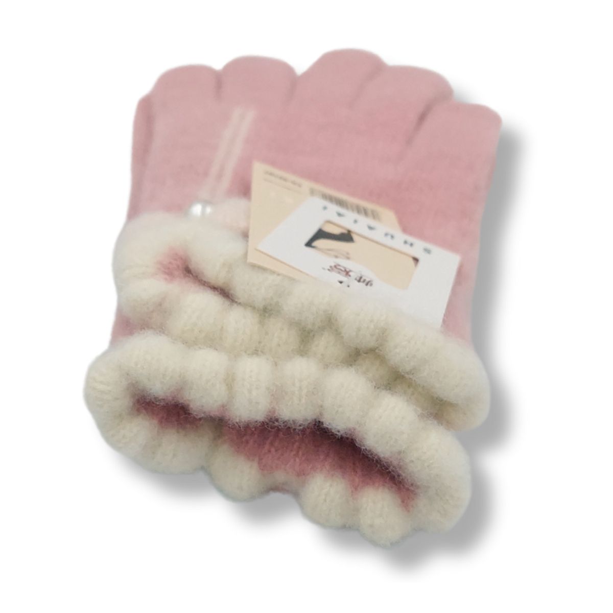 GENERICO - Guantes de Lana color Rosa para Mujer