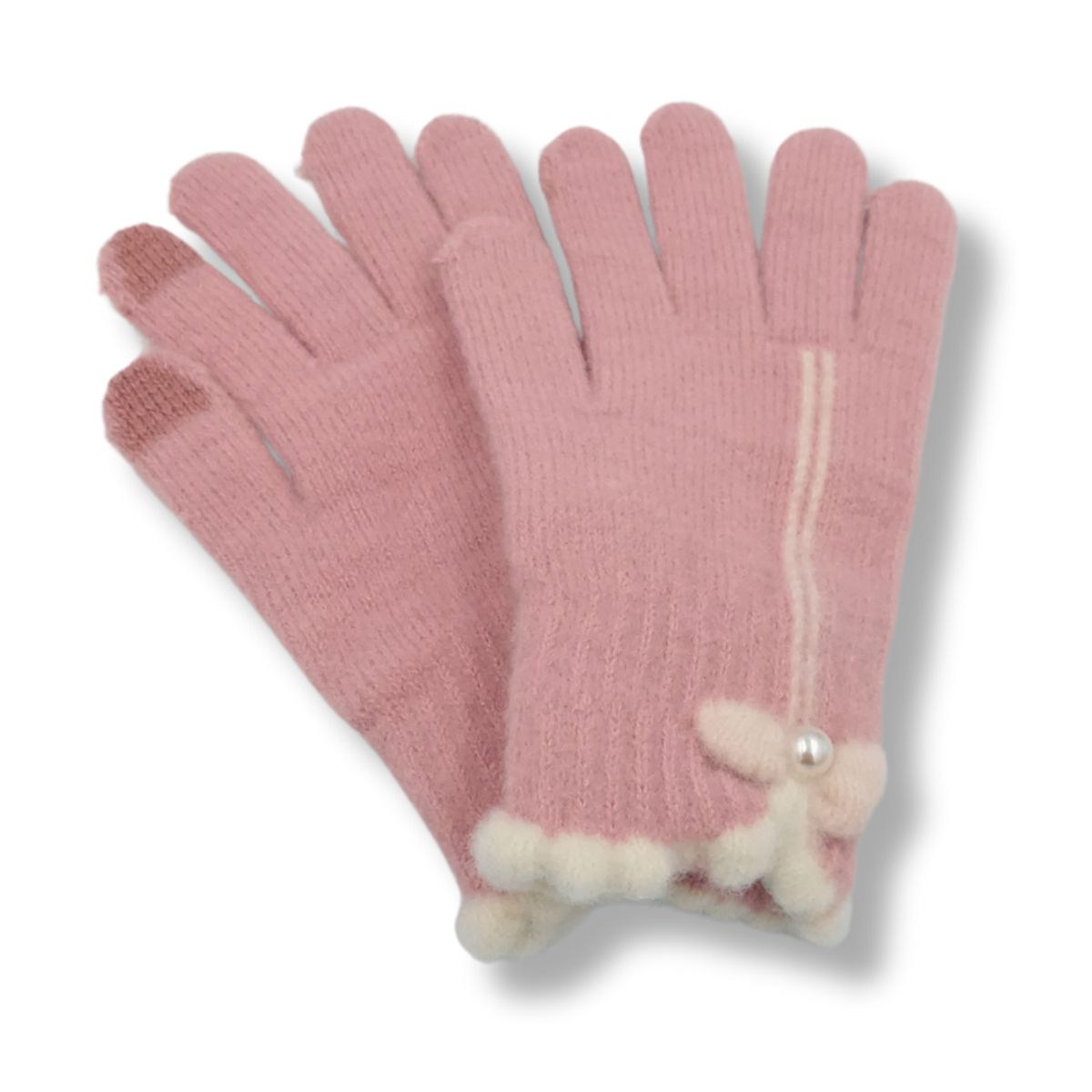 GENERICO - Guantes de Lana color Rosa para Mujer