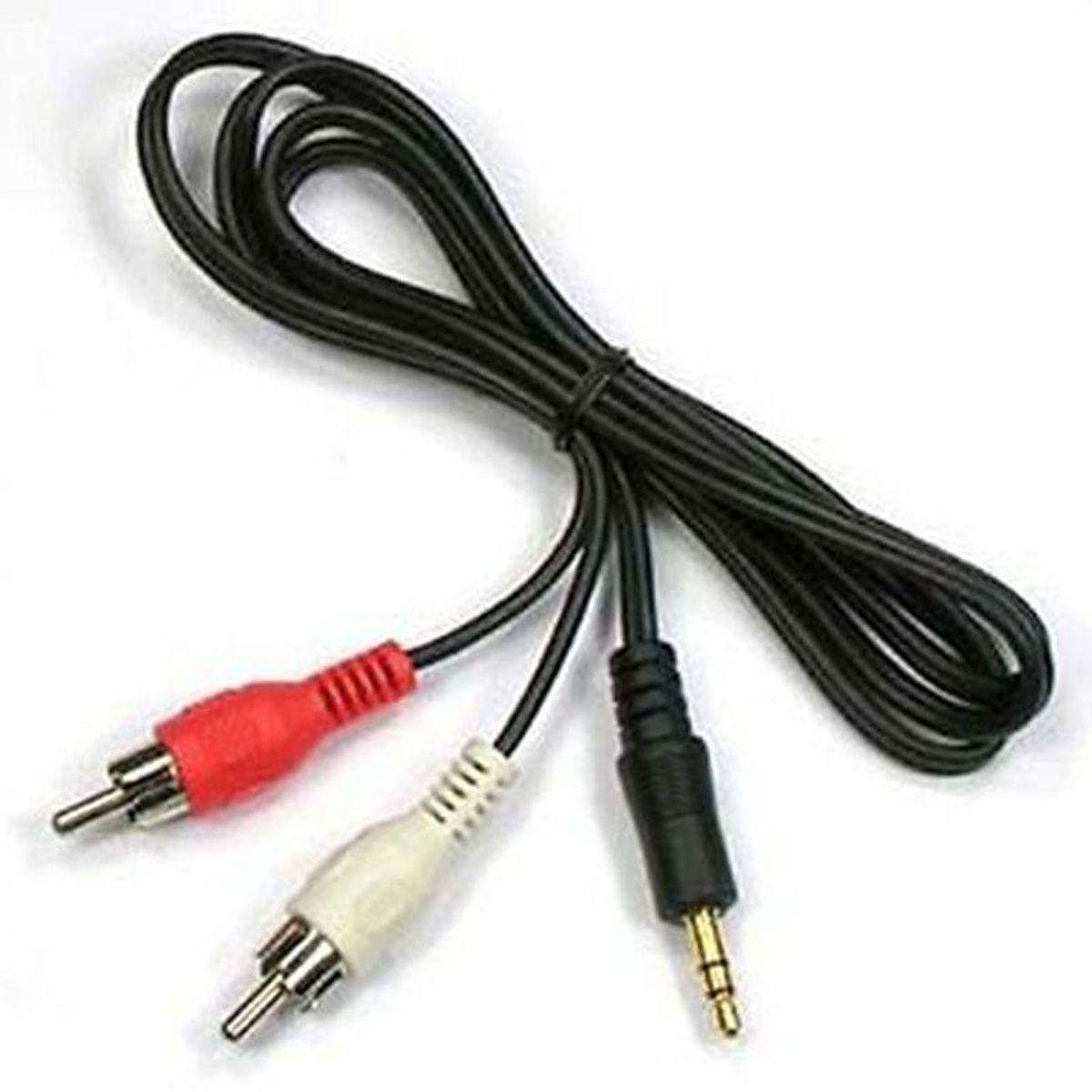 GENERICO - Cable Mini Plug 3.5 A 2 Rca Macho 3 Metros