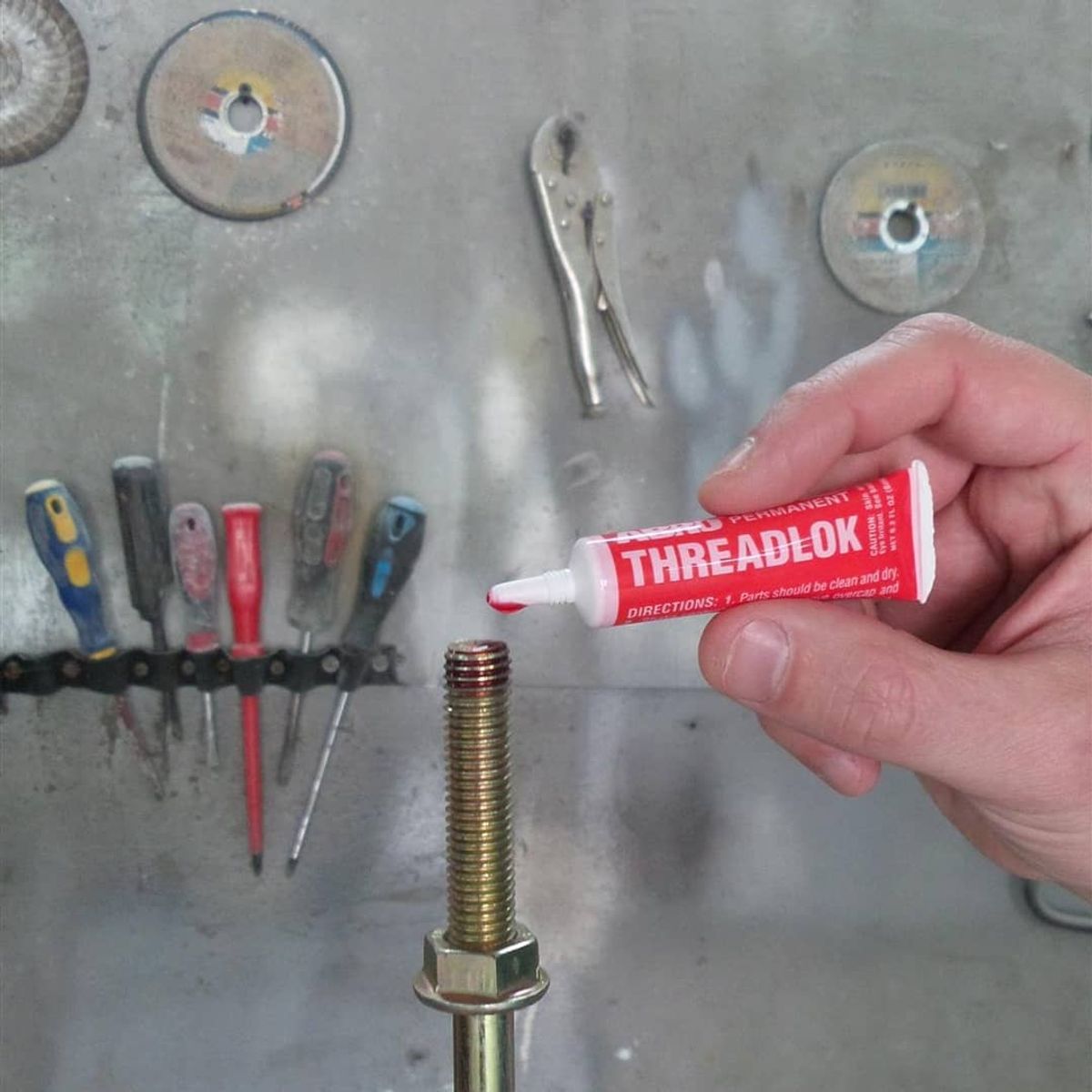 ABRO - ABRO Sellador de Rosca Permanente Roja TL-371