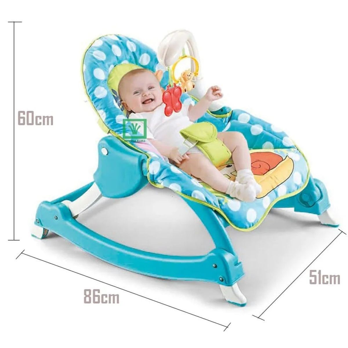 IDEAL - Silla de comer mecedora 3 en 1 vibrador y toys