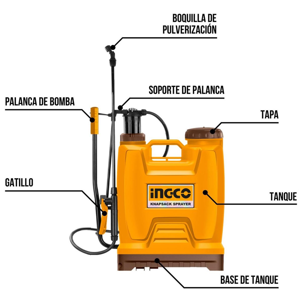 INGCO - Mochila fumigadora 20 litros Ingco