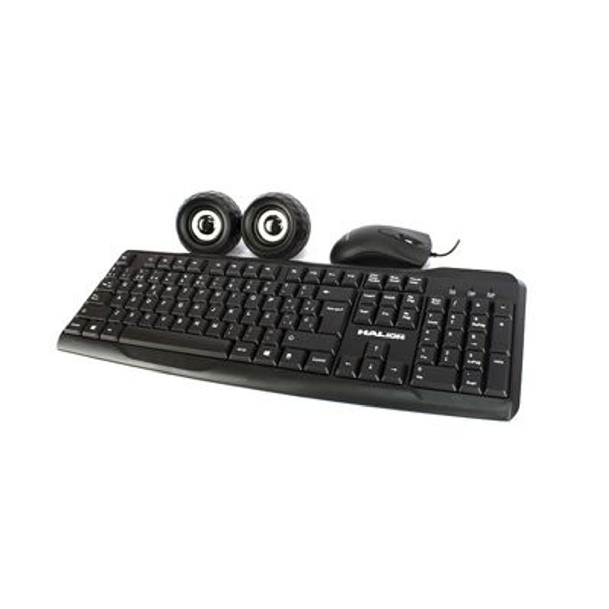 HALION - Combo Teclado Mouse y Parlante Office Halion HA-KIT45 Windows