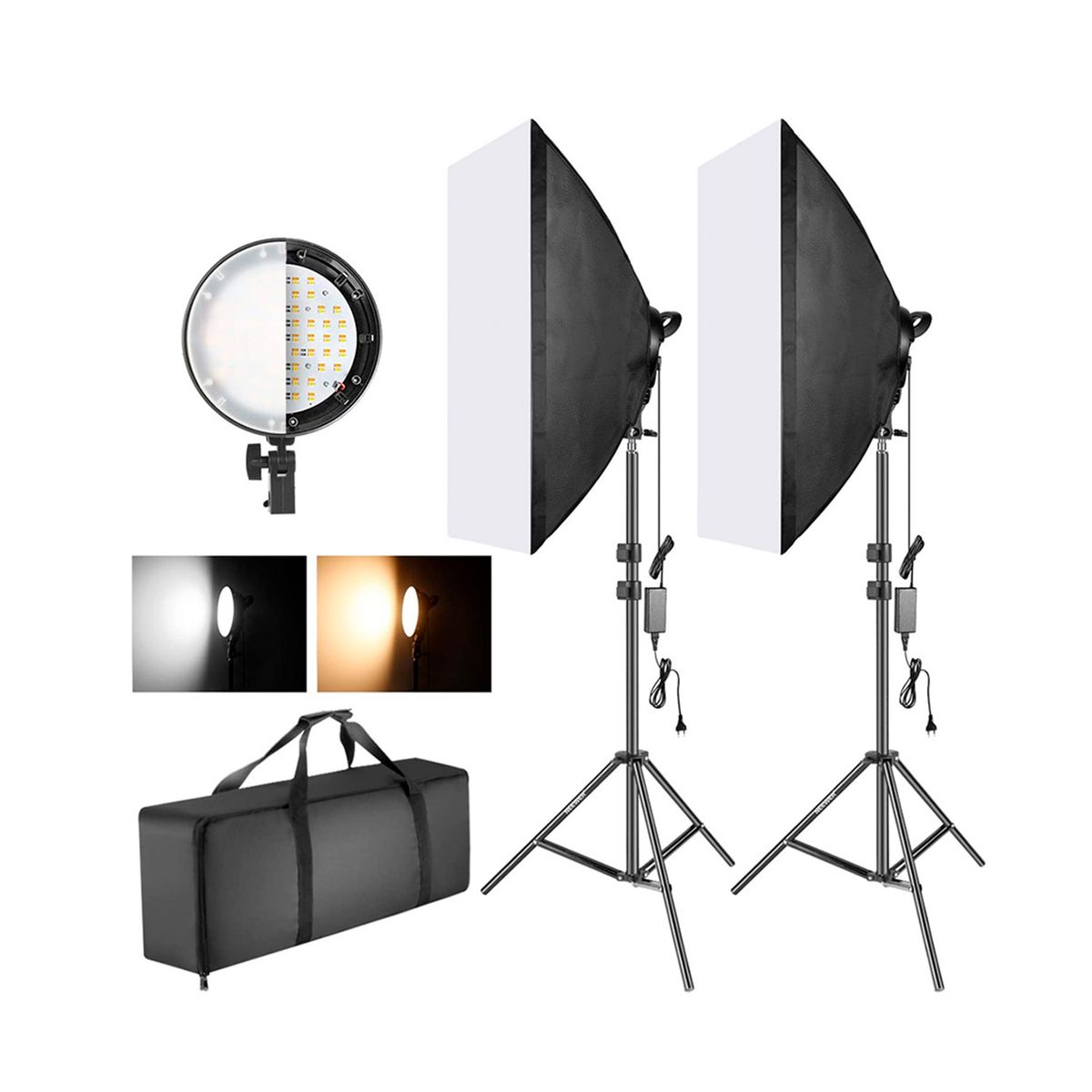 GENERICO - Kit de 2 luces Continuas BI COLOR 2700K / 5500K