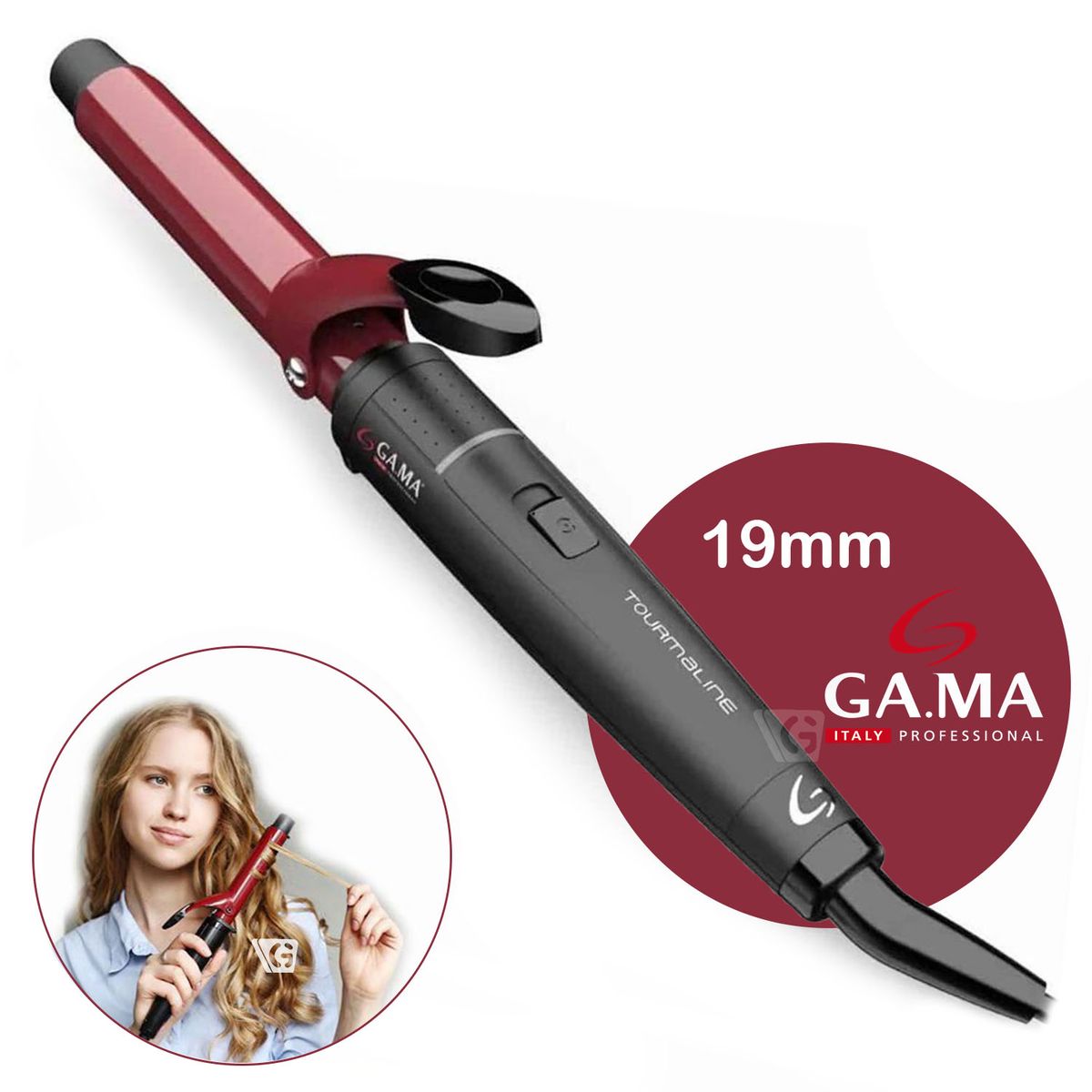 GAMA - Rizador Tourmalina Nano Silver 220°C 19MM