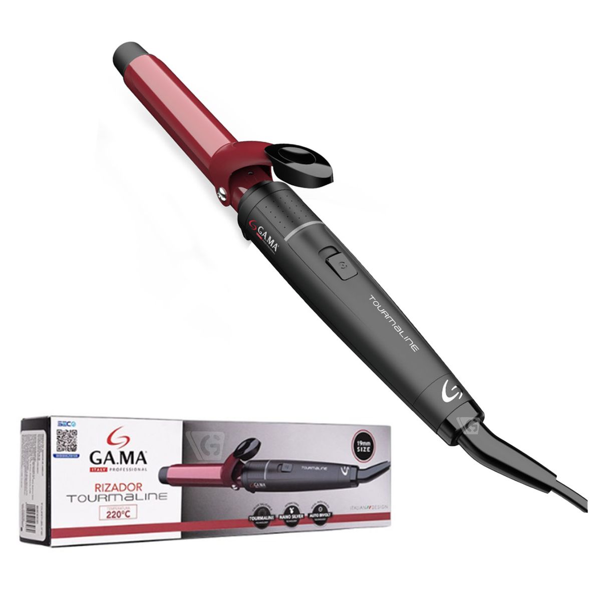 GAMA - Rizador Tourmalina Nano Silver 220°C 19MM