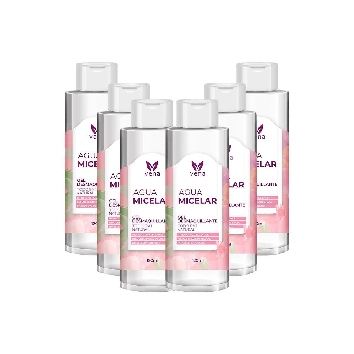 GENERICO - 6 Agua Micelar En Gel Vena 120 ml cu_.