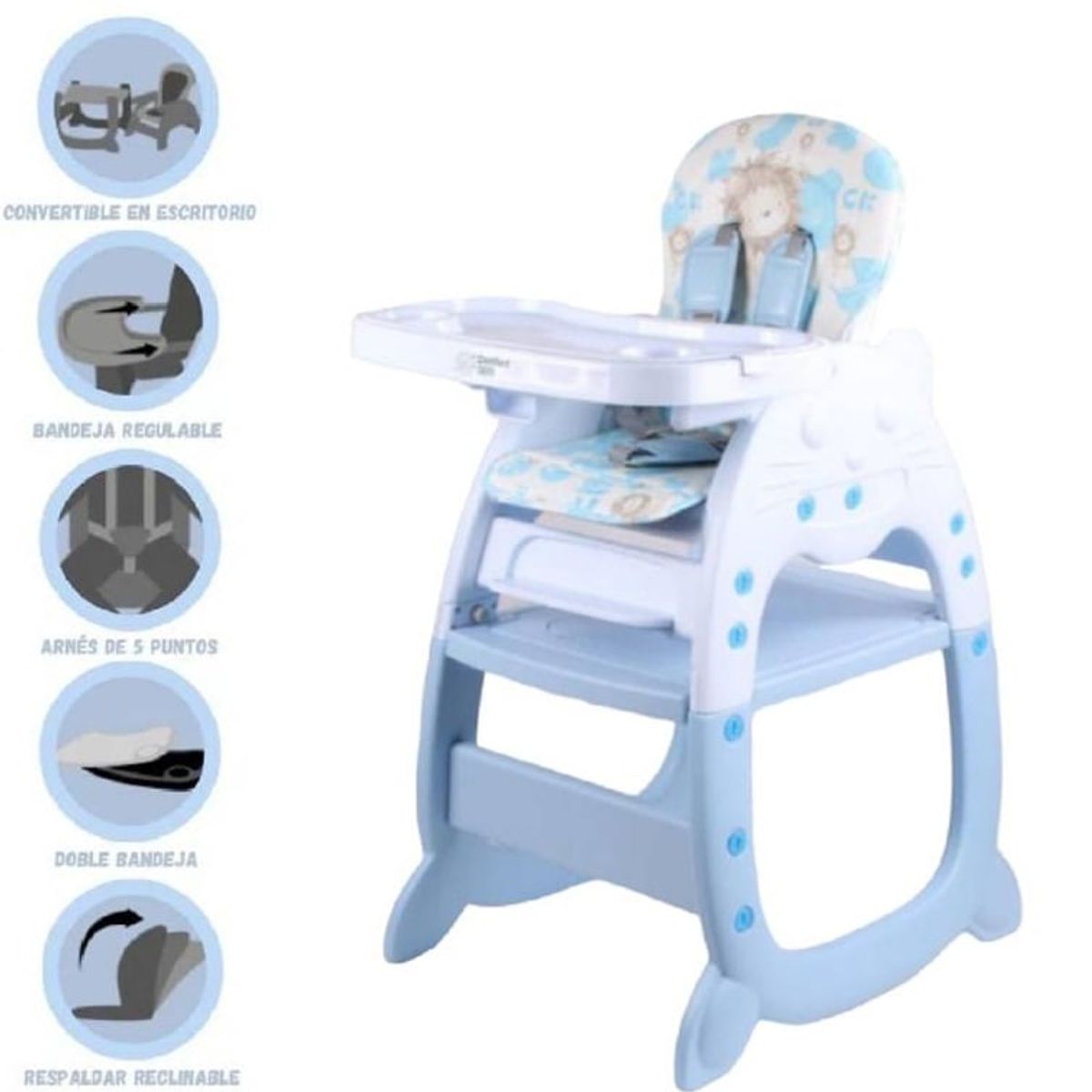 KIDS - Silla de comer gato 3 en 1 green