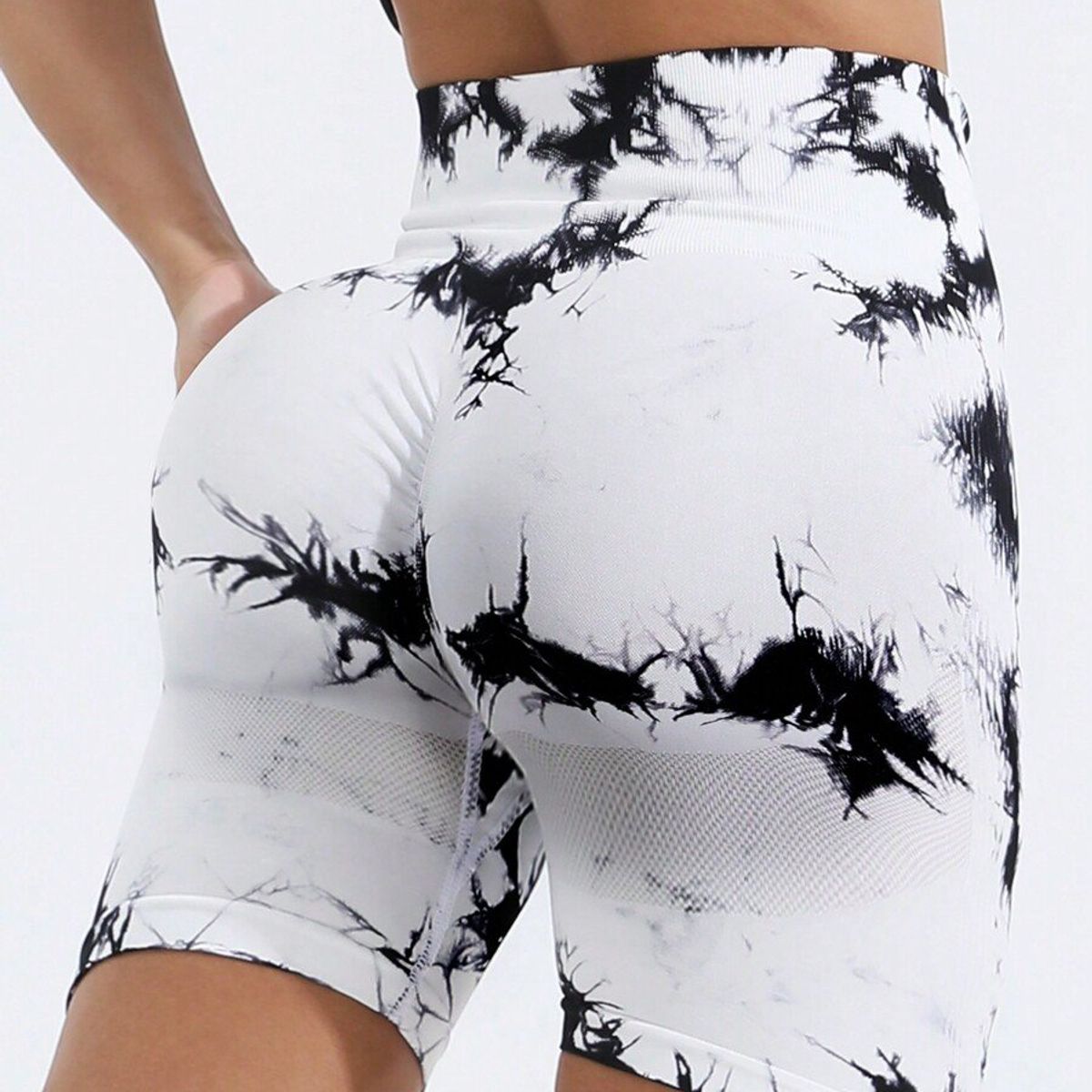 ROYAL PEACH APPAREL - Short deportivo Tie Dye BLANCO - Ropa deportiva mujer gym