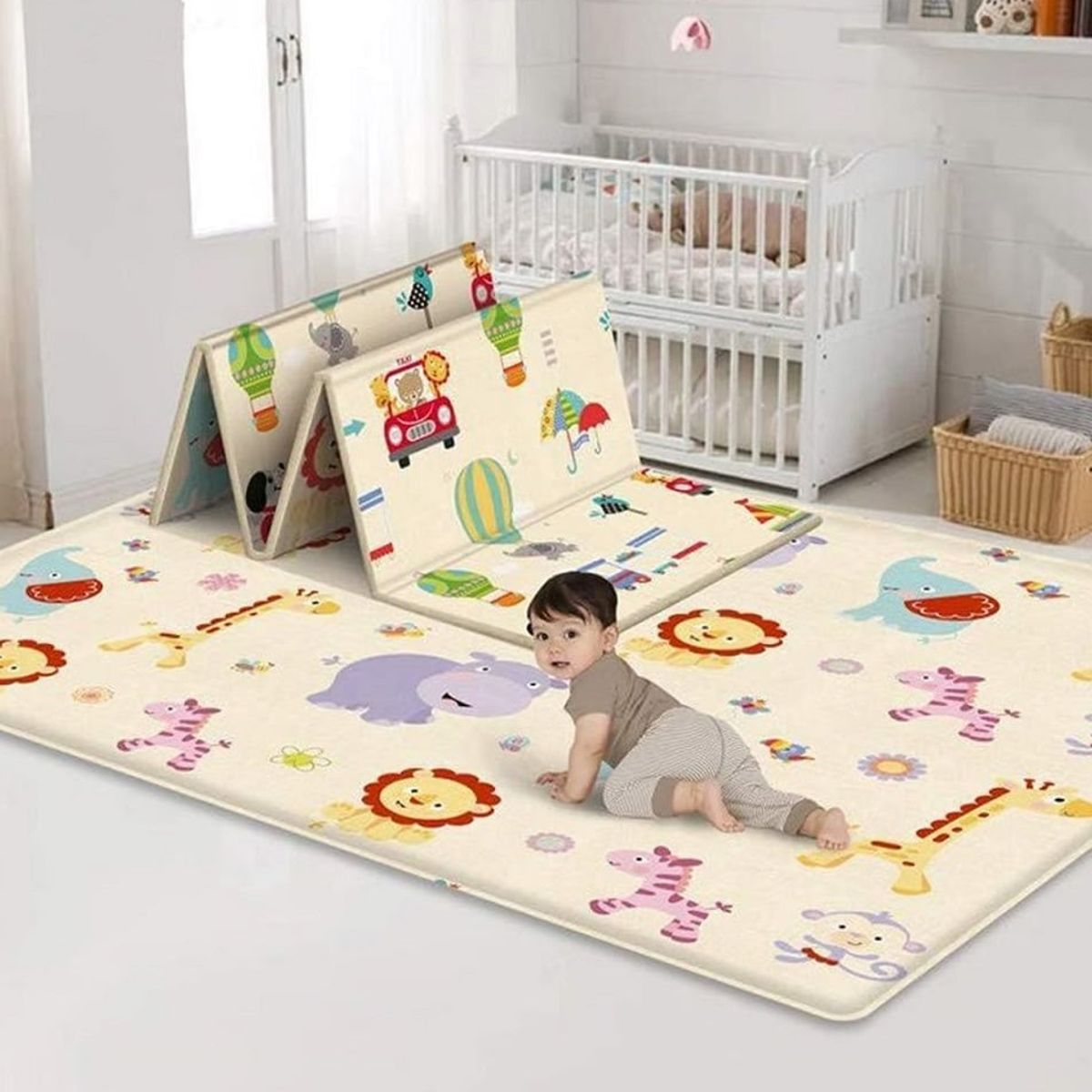 GENERICO - Alfombra de Juego para Bebé Plegable Portátil Reversible