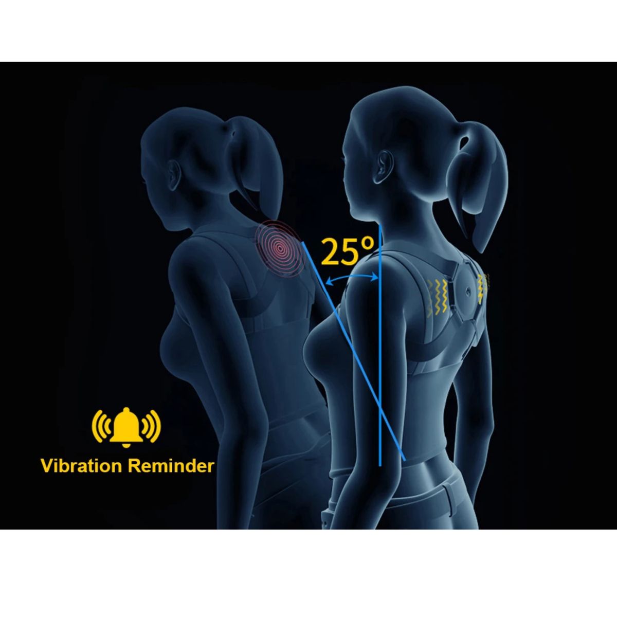 IMPORTADO MC - Corrector de Postura con Sensor Inteligente para Niños y Adultos