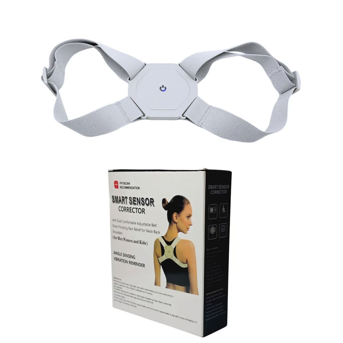 GENERICO - Corrector de Postura con Sensor Inteligente y Vibración