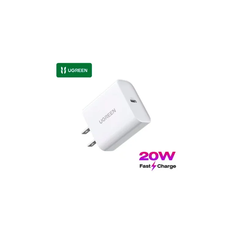 UGREEN - Cargador Ugreen USB-C 20W PD Fast Charger Blanco