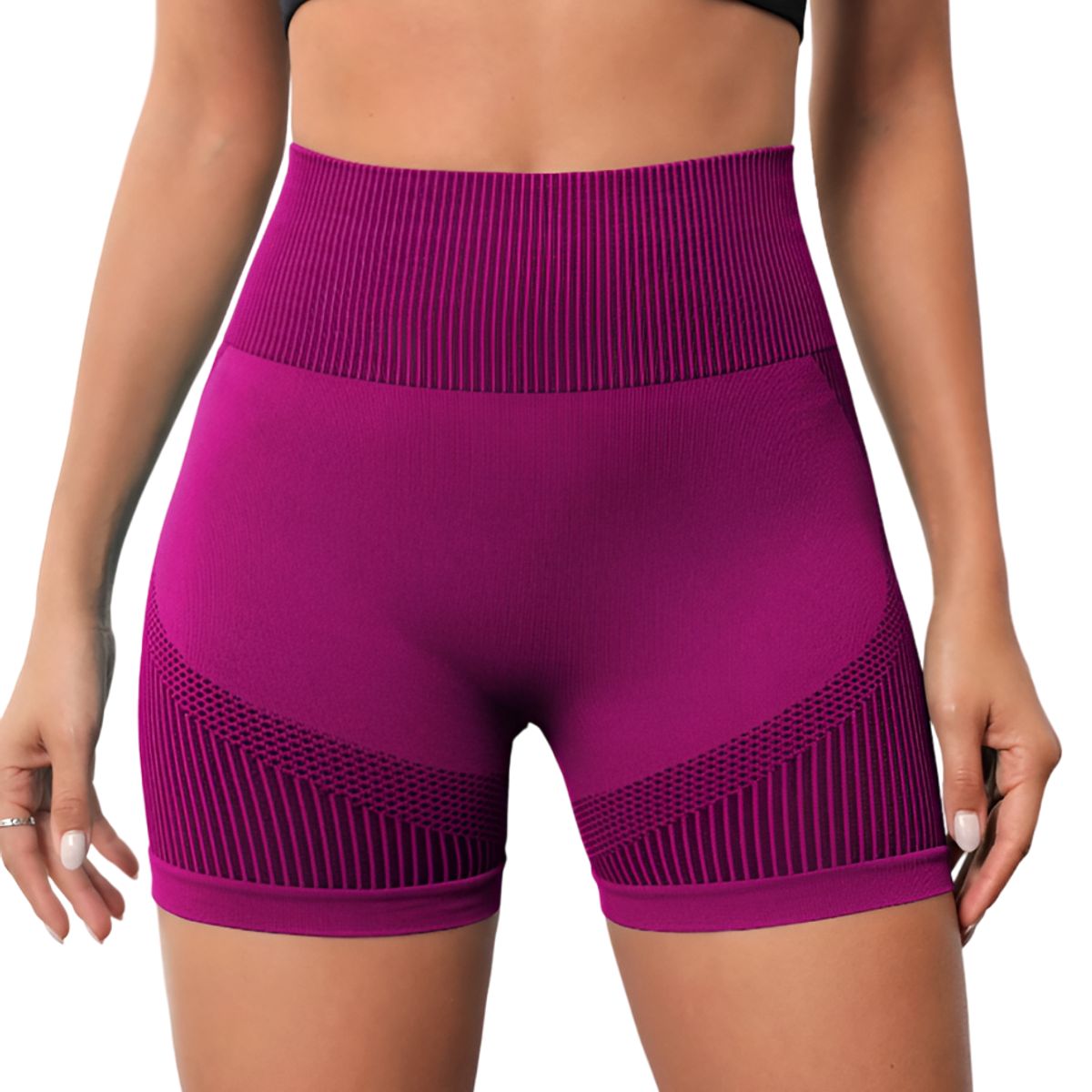 ROYAL PEACH APPAREL - Short deportivo MORADO - Ropa deportiva push up scrunch mujer gym