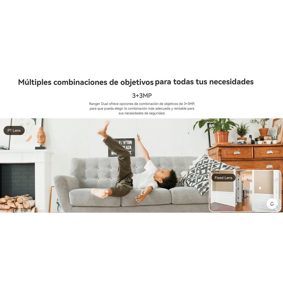 IMOU - Cámara Vigilancia Wi-Fi IMOU RANGER DUAL 3MP + 3MP 360° Noche Color