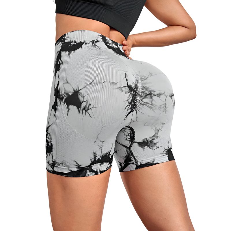 ROYAL PEACH APPAREL - Short deportivo Tie Dye GRIS - Ropa deportiva mujer gym