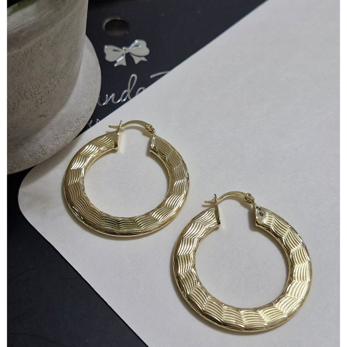 GENERICO - Hermosas Argollas Antuanet - Chunky con textura