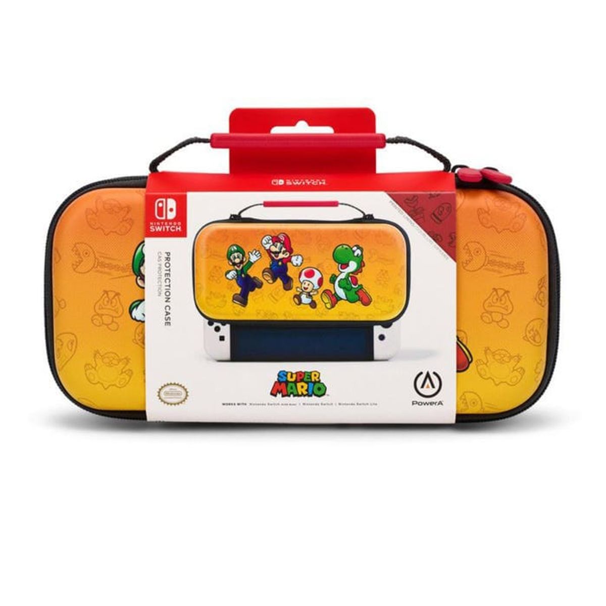 POWER A - Estuche Protector Para Nintendo Switch Super Mario amarillo naranja.