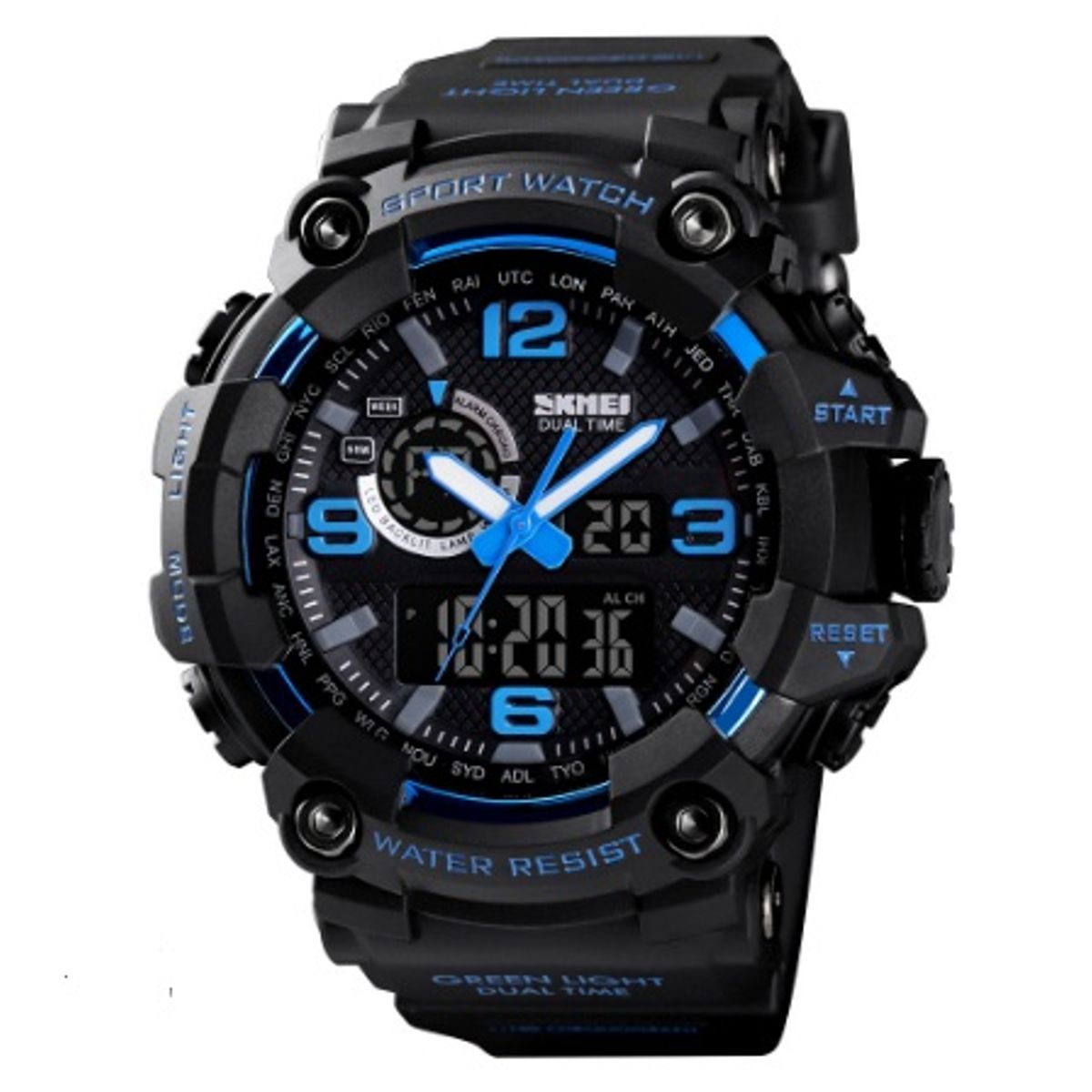 SKMEI - Reloj Hombre Skmei 1520 Sumergible Digital Alarma Cronometro