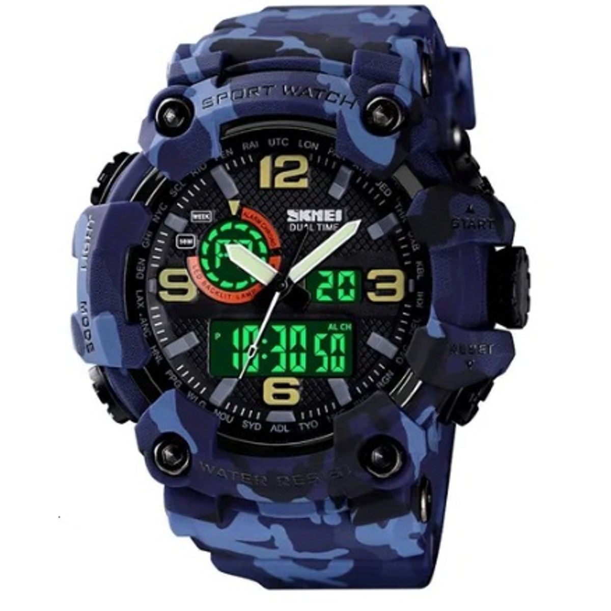 SKMEI - Reloj Hombre Skmei 1520 Sumergible Digital Alarma Cronometro