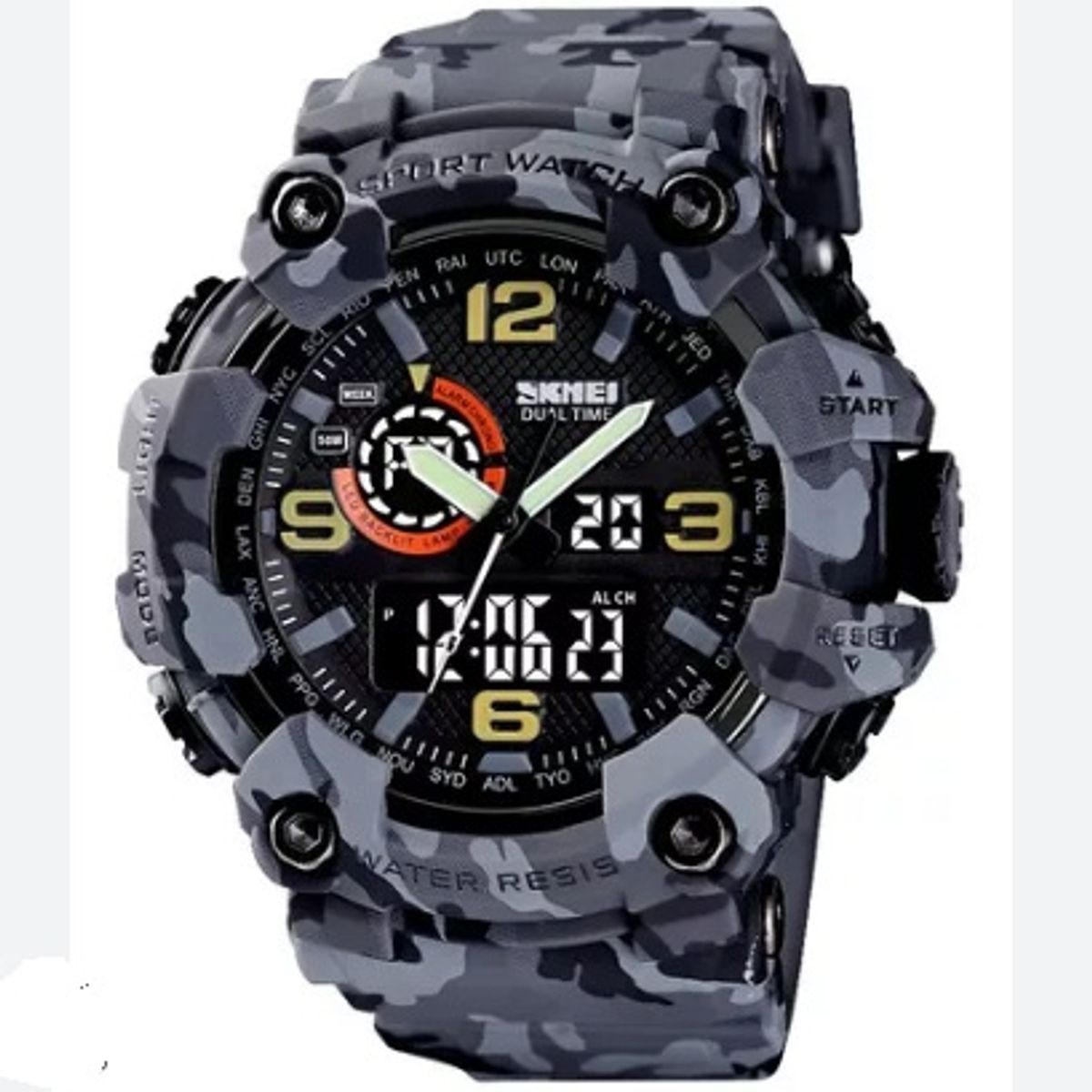 SKMEI - Reloj Hombre Skmei 1520 Sumergible Digital Alarma Cronometro