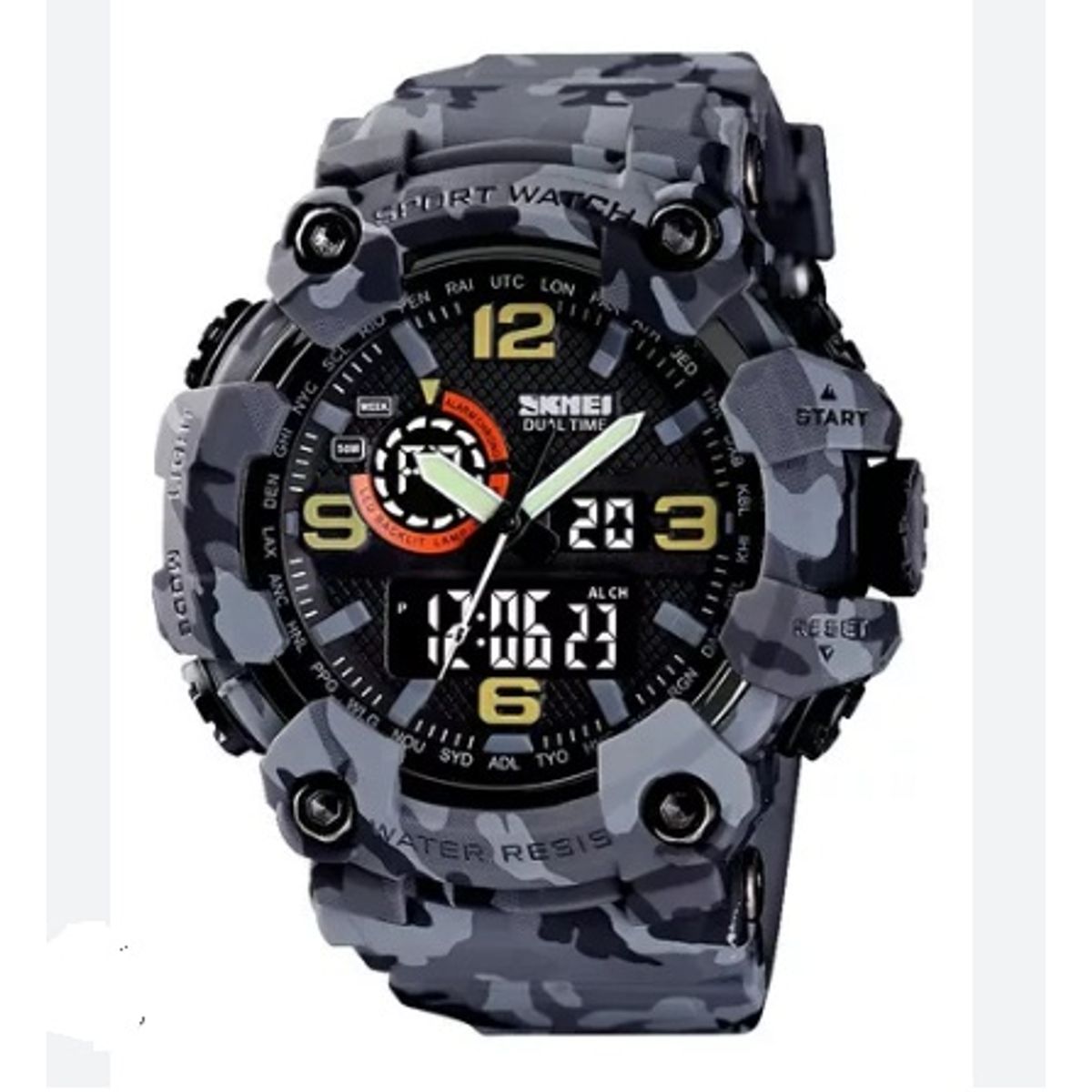 SKMEI - Reloj Hombre Skmei 1520 Sumergible Digital Alarma Cronometro