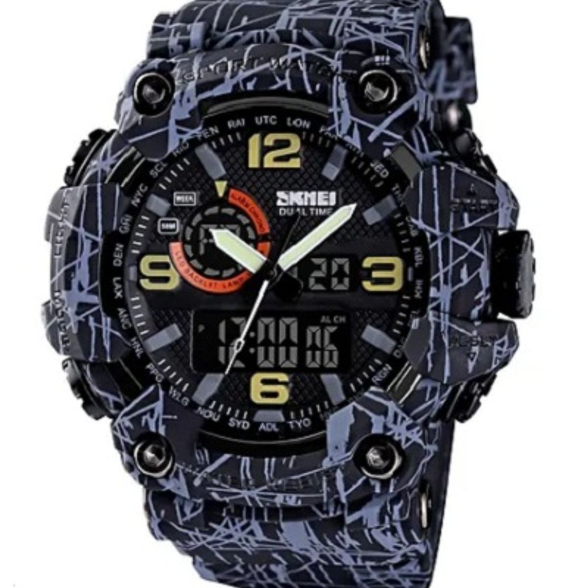 SKMEI - Reloj Hombre Skmei 1520 Sumergible Digital Alarma Cronometro