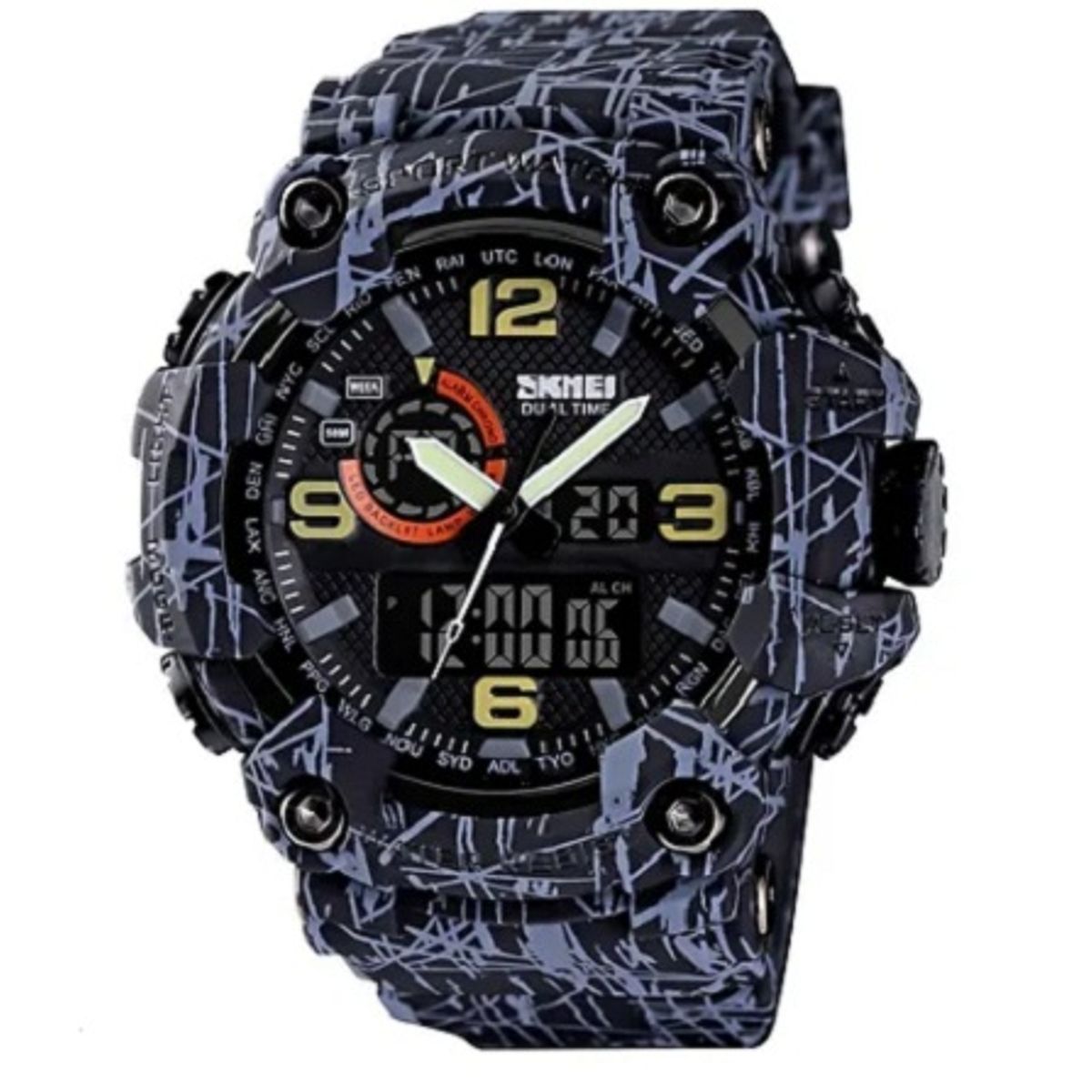 SKMEI - Reloj Hombre Skmei 1520 Sumergible Digital Alarma Cronometro