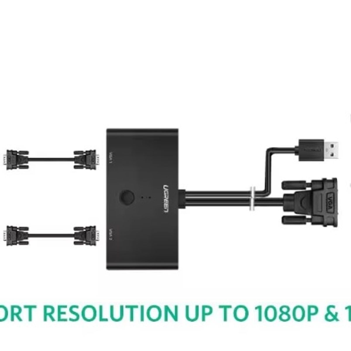 UGREEN - SWITCHER VGA UGREEN , INTERRUPTOR DE SALIDA VHGA 2 EN 1 - MODELO 30711