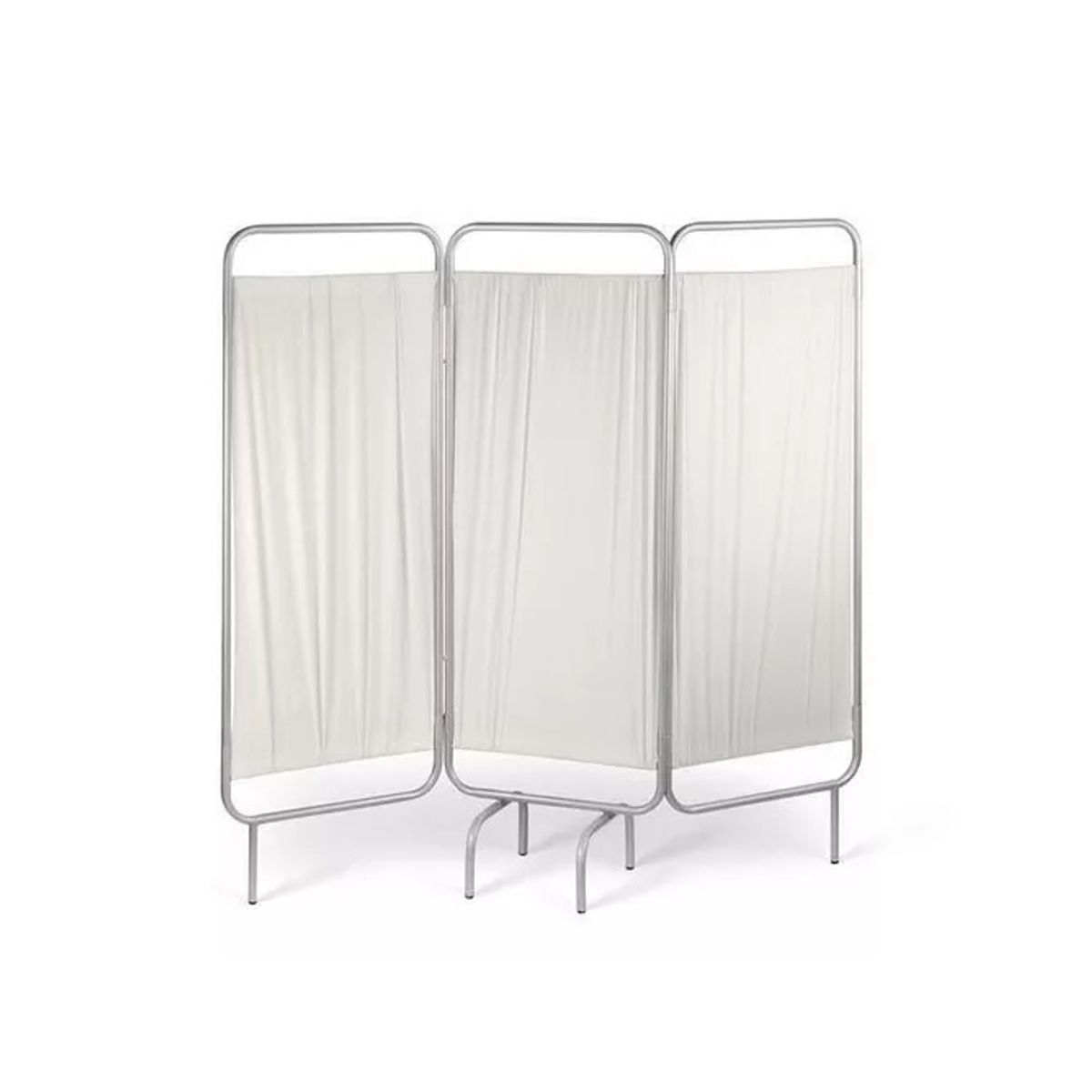 OEM - Biombo Metálico Metal 3 Cuerpos BLANCO