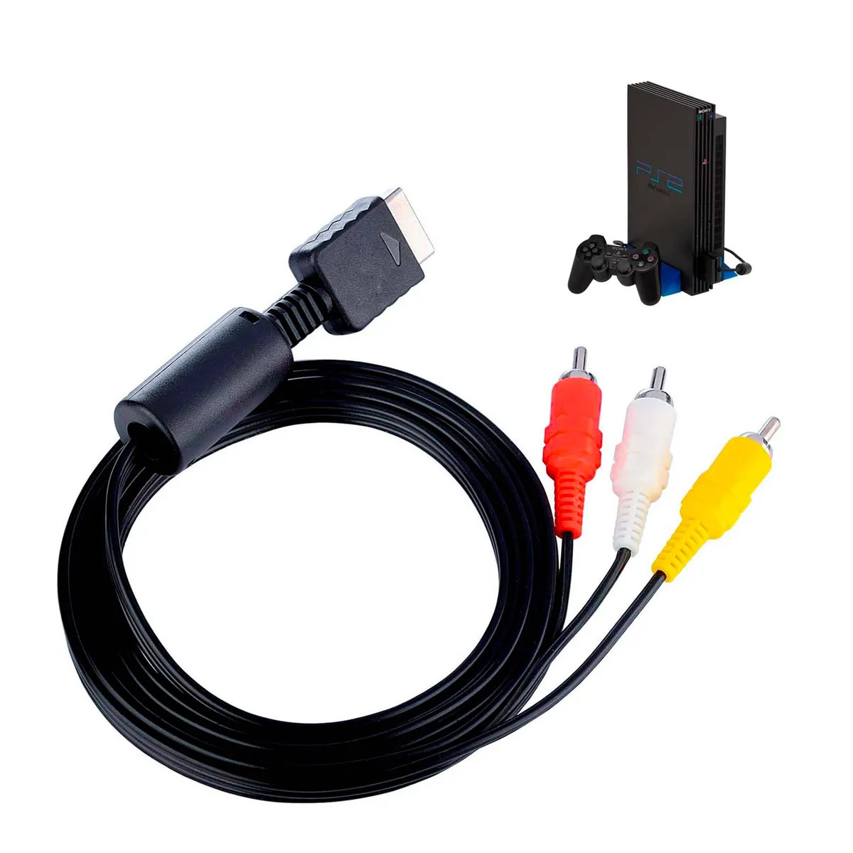 GENERICO - Cable De Video Av Ps1 Ps2 Ps3 Cable AV Compatible Playstation
