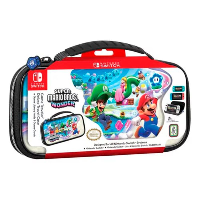 NINTENDO - Estuche Game Traveler Deluxe Travel Switch Super Mario Bros Wonder.