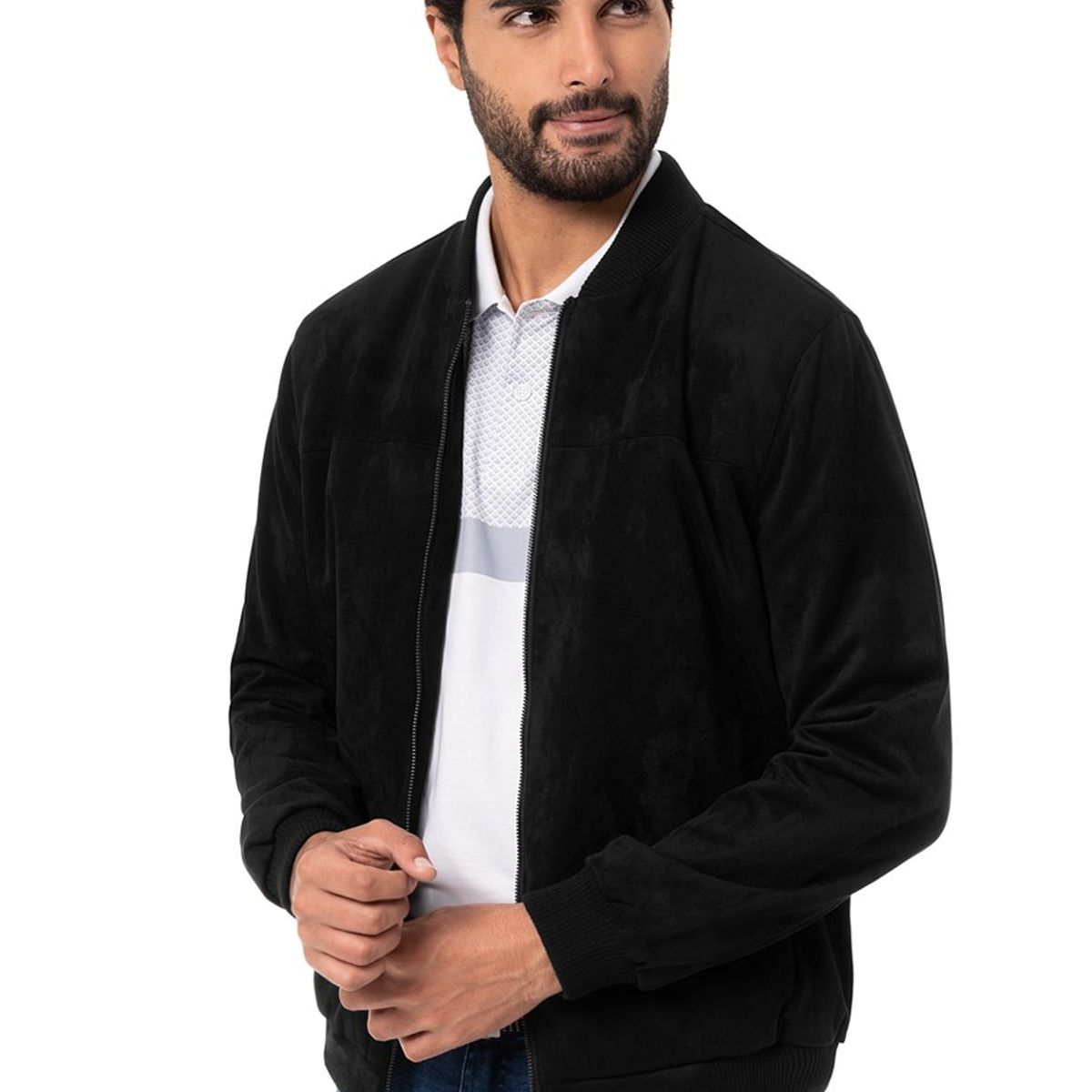 NORTON - CASACA BOMBER GAMUZA CF HOLMAN 2 BLACK