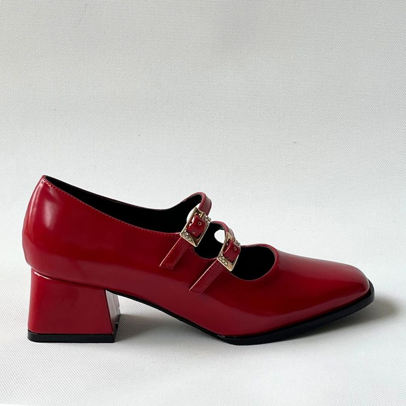 SAPATU - ZAPATOS BALERINAS MARY JANE PARA MUJER ROJO