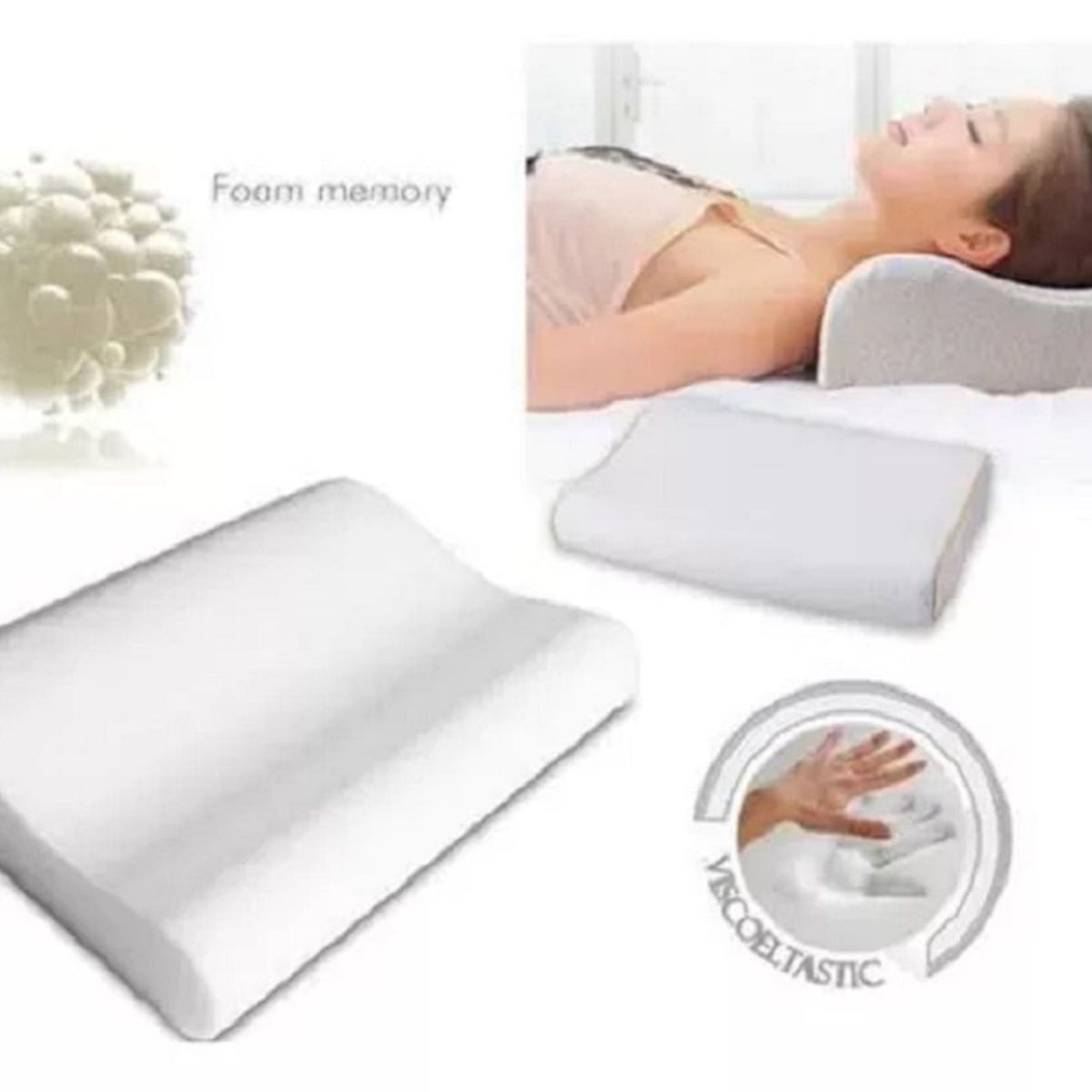 GENERICO - Almohada Viscoelastica Memory Pillow Funda Con Cierre.