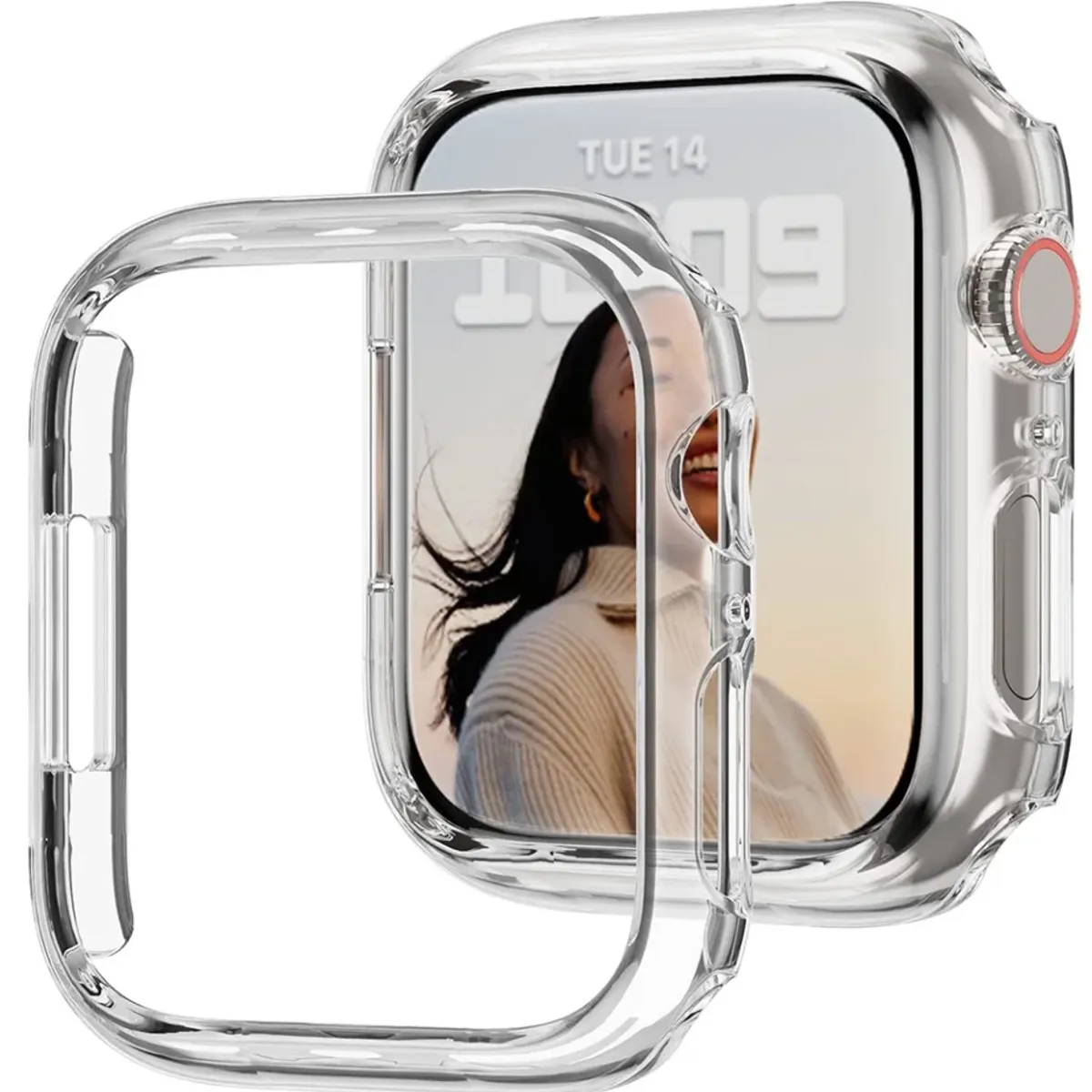 GENERICO - Case a prueba de golpes Transparente para Apple Watch 41mm
